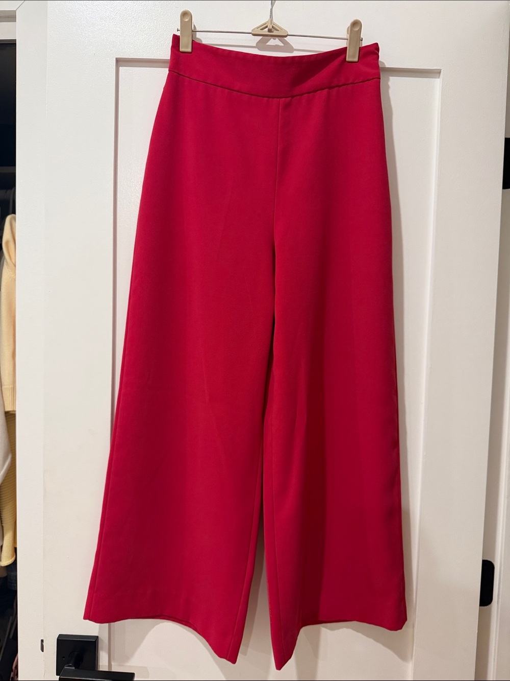 Zara Vibrant Red Wide-Leg Trousers